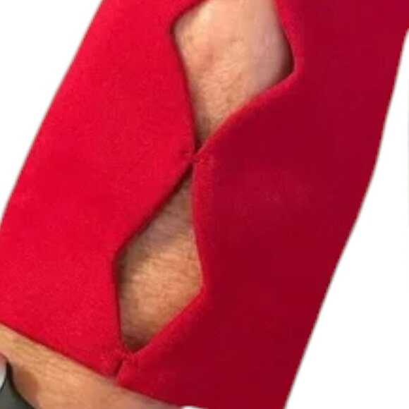 RSVP by Talbots Ponte Sheath Dress Scalloped Sleeve Detail - Red - 16P - Picture 2 of 10